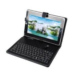 Teclado Portátil USB p/ Tablet com Capa T-7 - Preto - DL